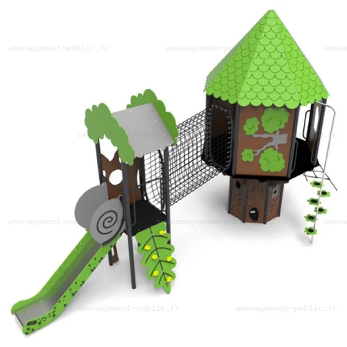 Structure multi-activités pour aires de jeux extérieur 